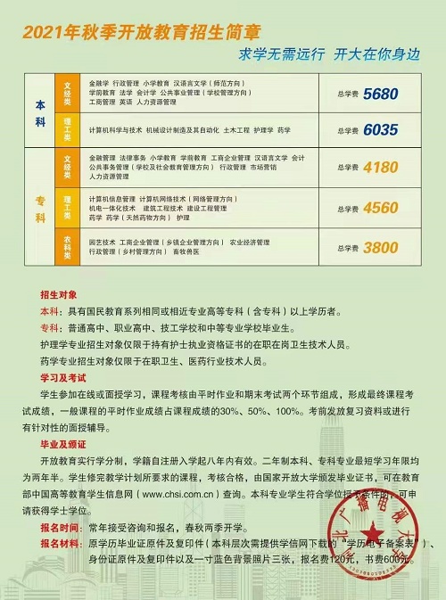 2021年河北開放大學(xué)學(xué)費(fèi)多少？如何繳納？